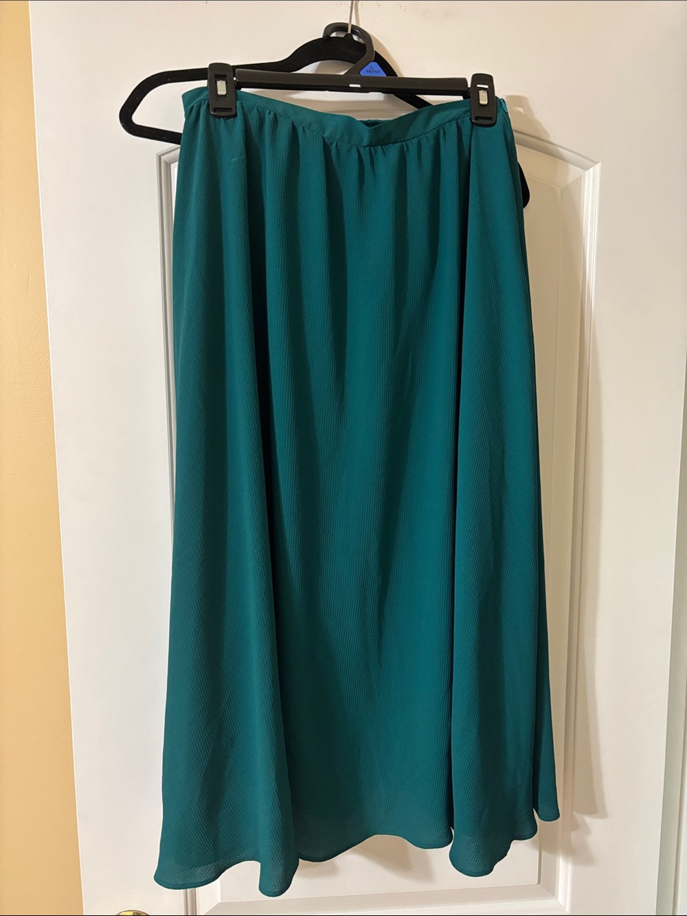 Teal Flowing Midi Skirt - Women